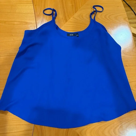 2 - Apt 9 loose flowy swing semi-sheer tank camisole adjustable spaghetti straps - Picture 2 of 5